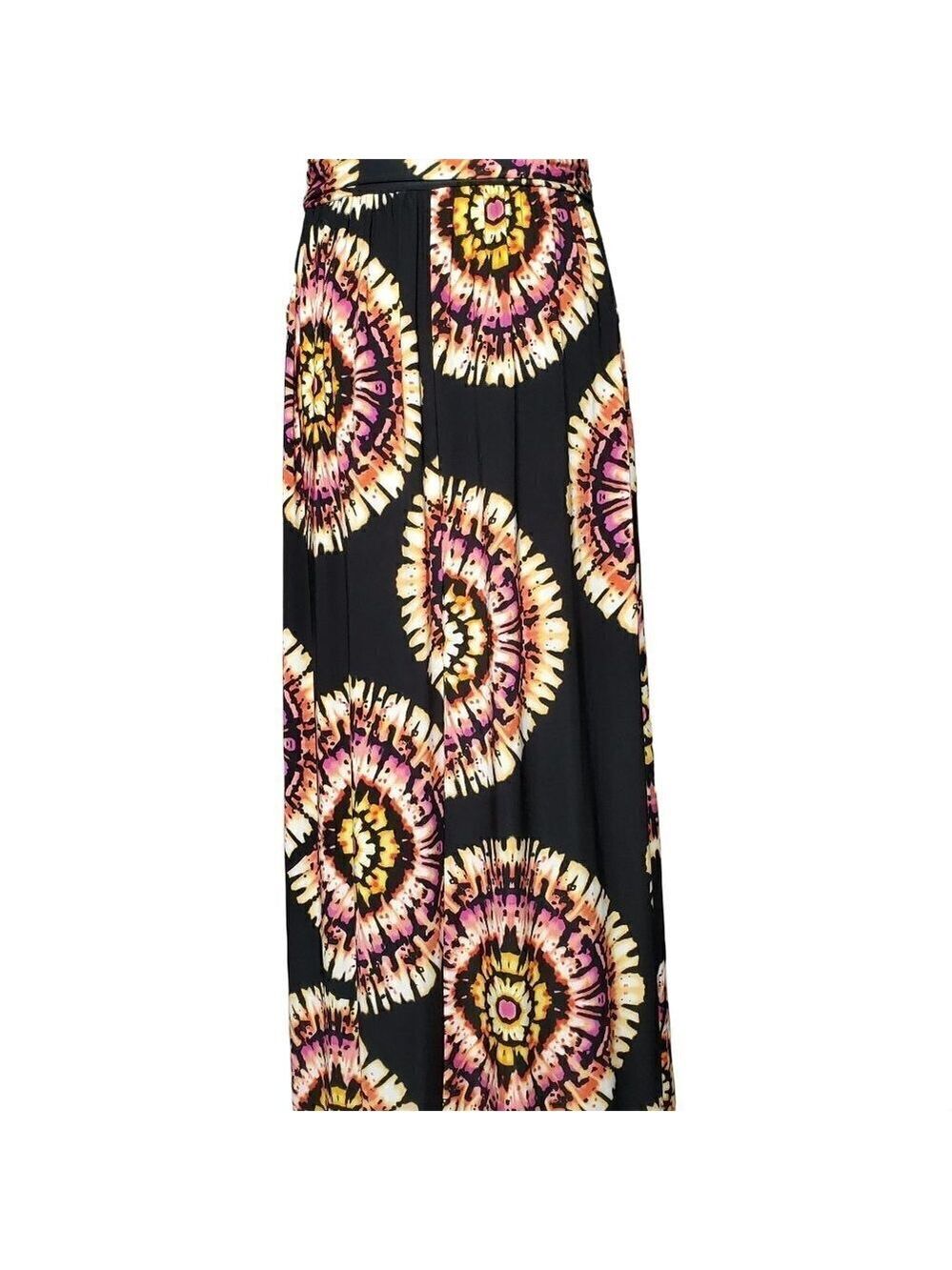 AB Studio Black Multi-Color Tie Dye Scoop Neck Sleeveless Maxi Dress Size Large - Picture 7 of 10